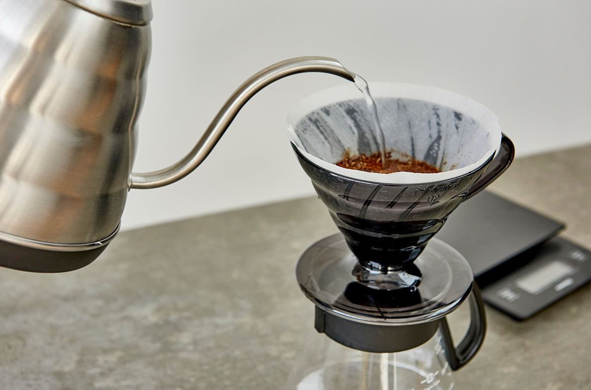 Hario V60 Coffee Dripper Set Transparent Black Size 02